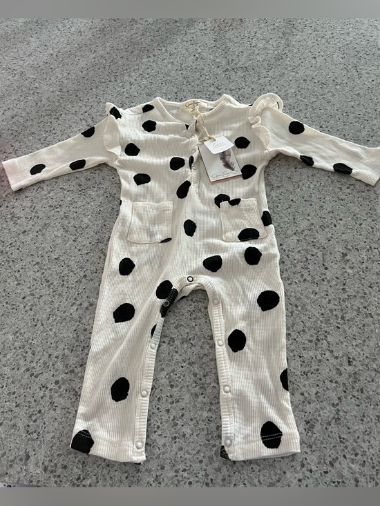 Jessica Simpson Other - Jessica Simpson Cream One-Piece with Black Polka Dots